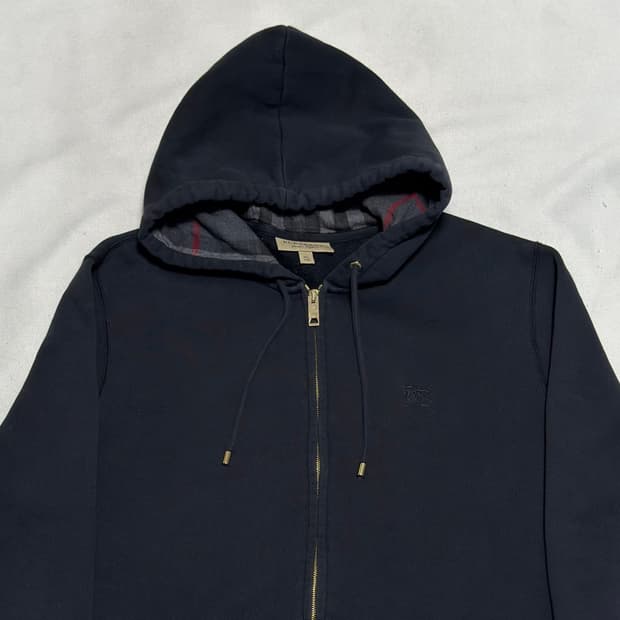 XXL 버버리 블랙 기모 후드 집업