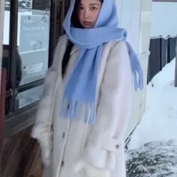 (택0 새상품) 더바넷 스노우 화이트 발마칸 하프코트