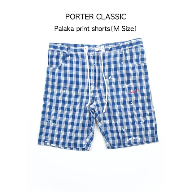 PORTER CLASSIC P.C 팔라카 페인티드 쇼츠 블루