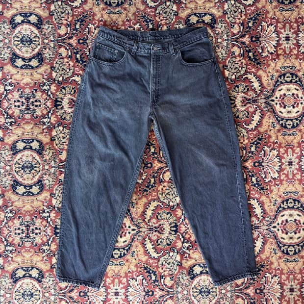 90s usa 빈티지 리바이스 550 블랙 진 데님 38(36~) 655