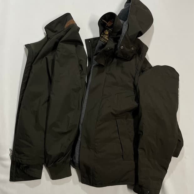 로로피아나 스톰시스템 디태처블 구스다운 패딩 블루종 세트