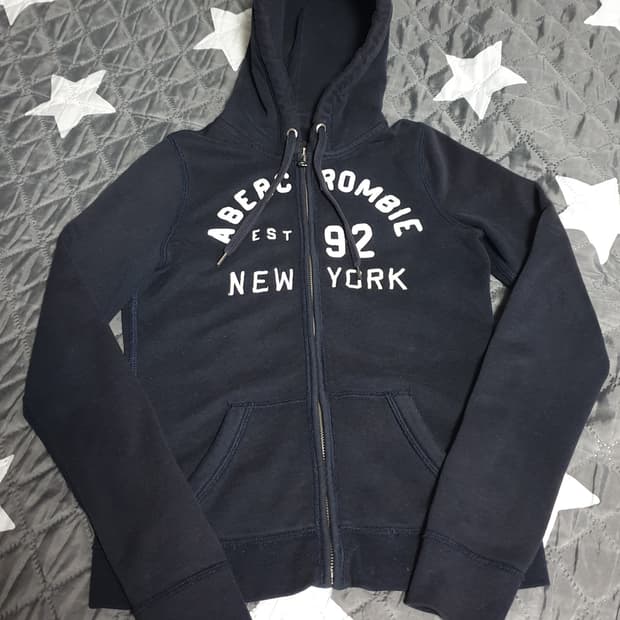 아베크롬비 빈티지 딱붙핏 기모 후드집업 (XS)