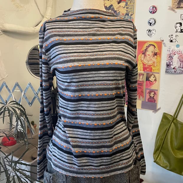 스트라이프 보트넥 티셔츠 [무배]