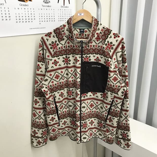 몽벨 페어아일 노르딕 패턴 플리스 자켓