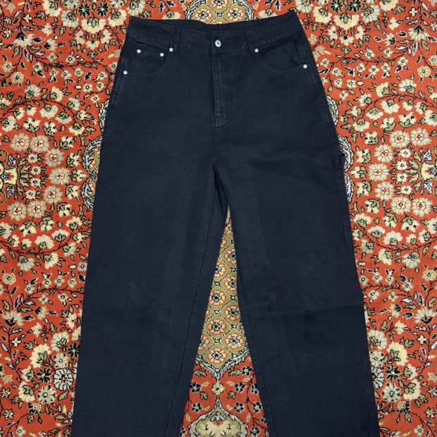 [L] 파르티멘토 더블니 팬츠 블랙