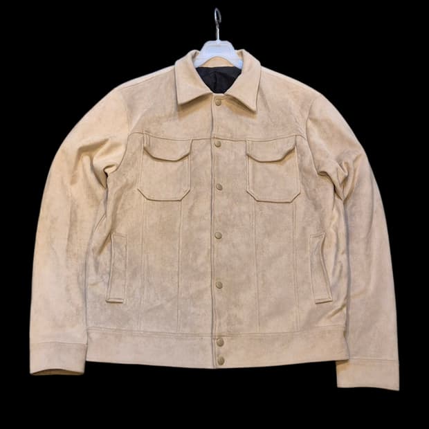 L~XL(착샷잇음)베이지 스웨이드자켓 