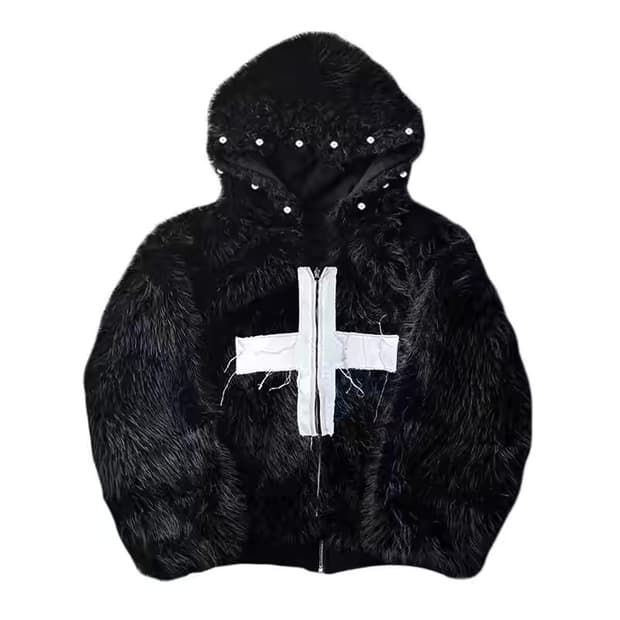 PAIKI opium reversible faux fur jacket