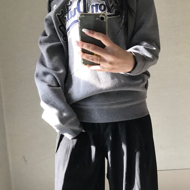 본더치 빅로고 오프숄더 후드티