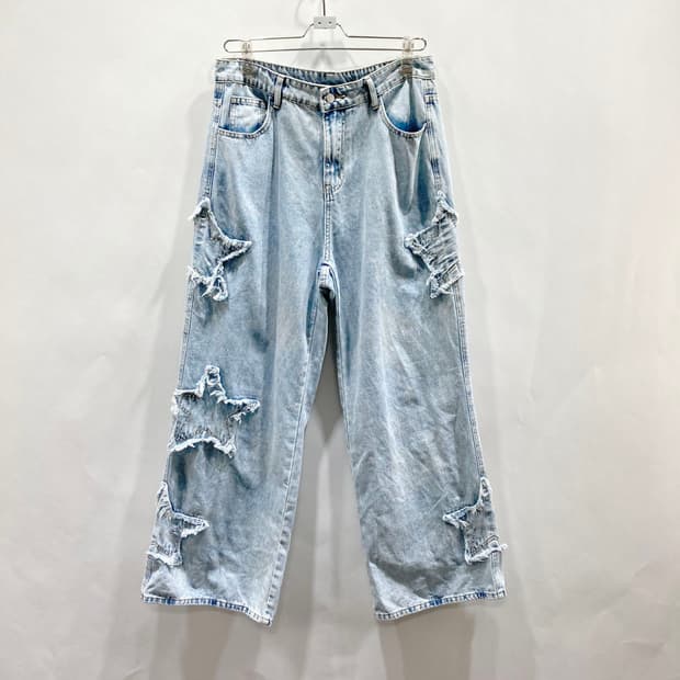 SHEIN 여성 와이드 데님팬츠 31