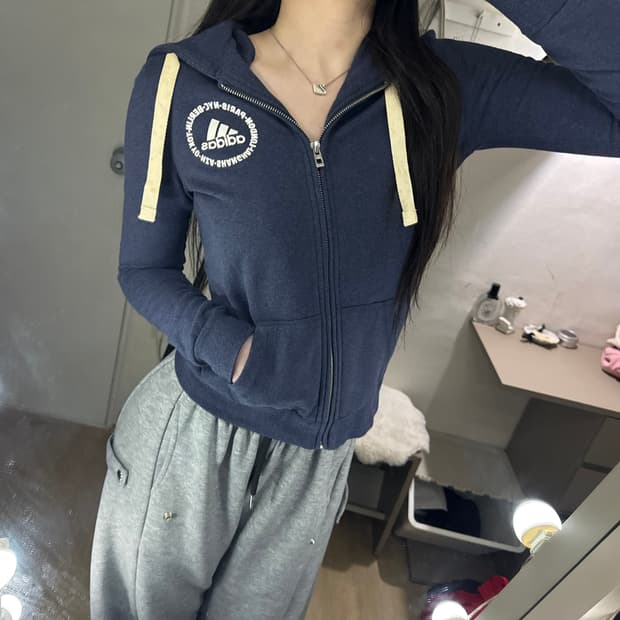 삼선 아디다스 슈퍼스타 영어 로고 후드집업 