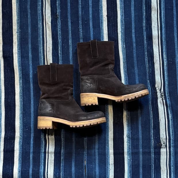 225-230 ) PRADA SPORT Waxed Suede Boots