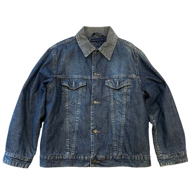 [95] 타미힐피거 데님 퀼팅 자켓 S