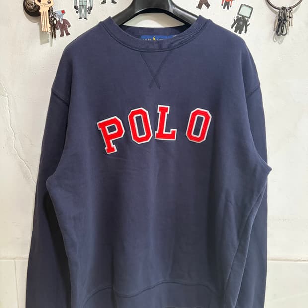 폴로 랄프로렌 로고 맨투맨 네이비 M