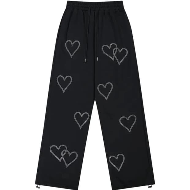 락케이크 크리스탈 하트 조거팬츠