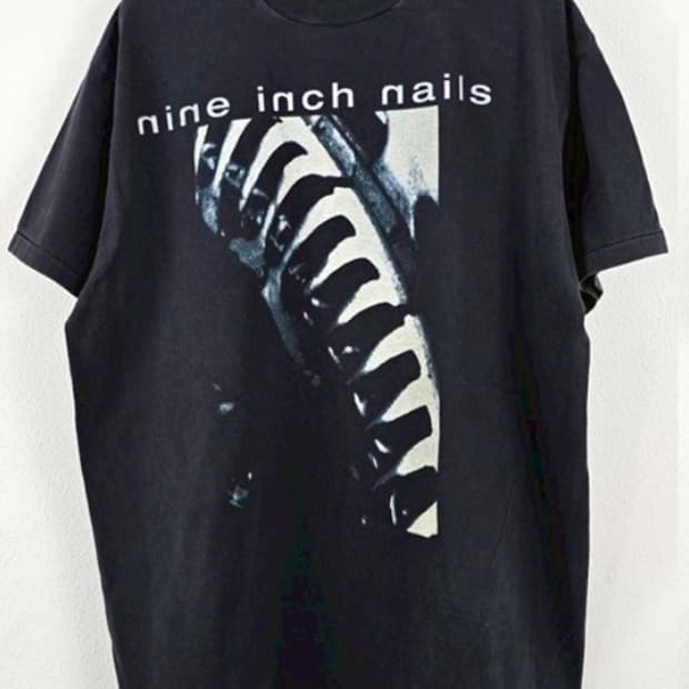 (rep) 빈티지 나인인치네일 밴드 페이딩 티셔츠 bl