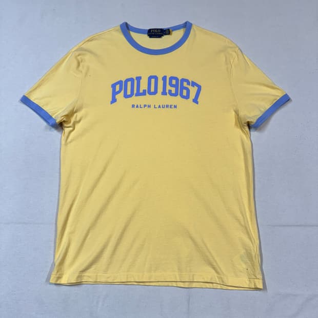 M) 폴로 랄프로렌 1967 링거티 반팔 티셔츠 옐로우 신형