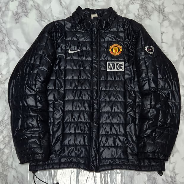 나이키 09-10 스우시 AIG 맨체스터 유나이티드 점퍼 자켓 블랙