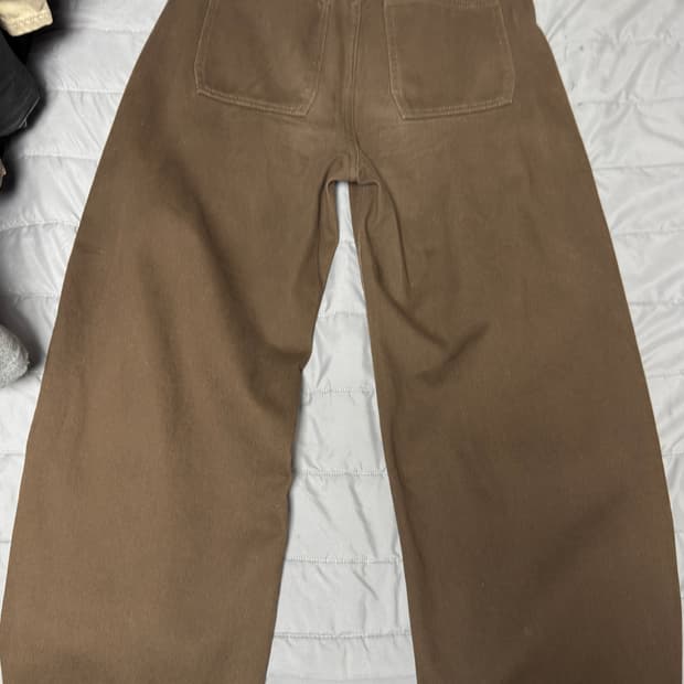 밀로 아카이브 리플렉트 커브드 팬츠 브라운 L