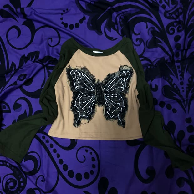 그런지 나비디테일 펑크 롱슬리브