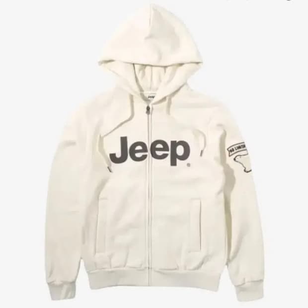 지프 아이보리 폴라베어 후드집업