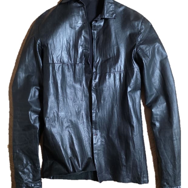 MA+ maurizio amadei 엠에이크로스 leather shirt