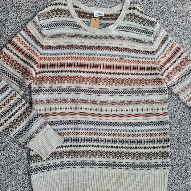 라코스테 패턴 니트