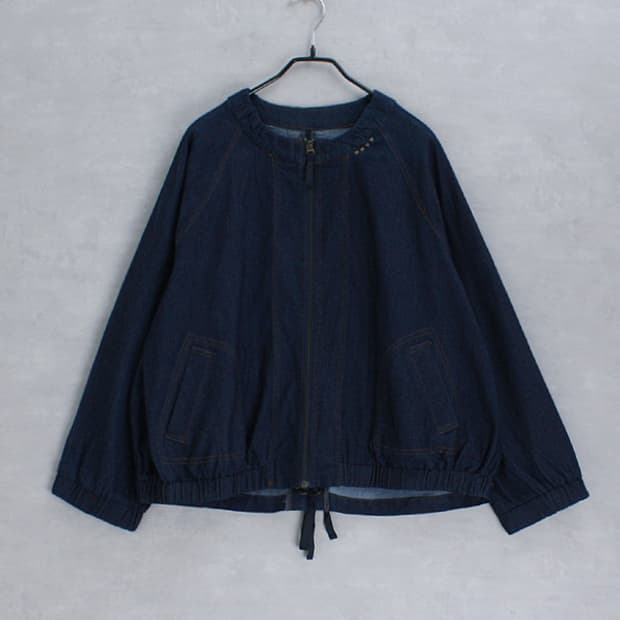 masami satomi _ stretch denim zip jacket