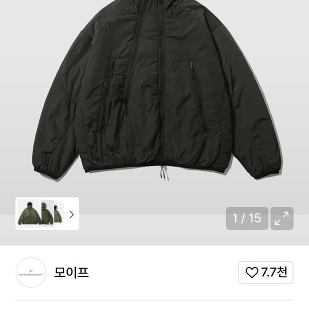 Moif 모이프/AW25DOUBLE-ZIP /AOLIVE BROWN/2s