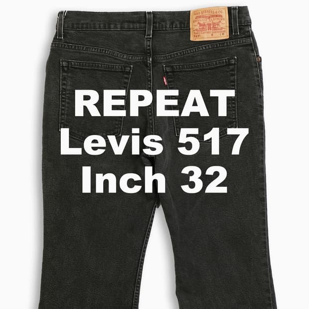 빈티지 리바이스 517 90s 흑청 블랙진 32 인치 LV5173298