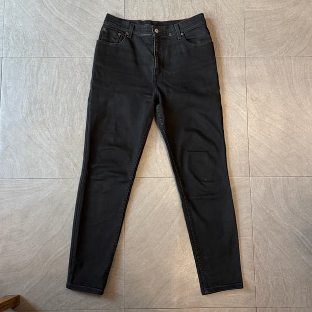 리바이스 정품 550 블랙 데님 청 바지 팬츠