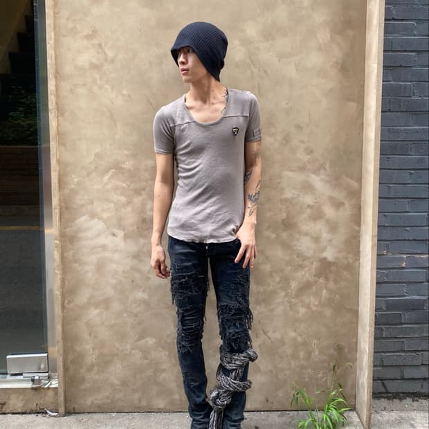 (PPFM)00‘s Ribbed Knit Scoop Neck Tee