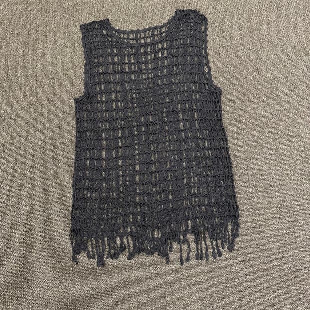 OS)Japanese vintage 블랙 그물 나시