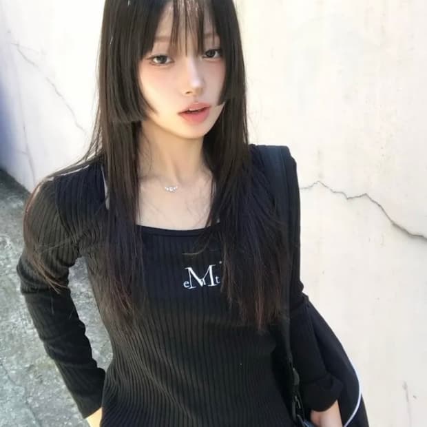 무센트 투웨이 롱 슬리브 골지티