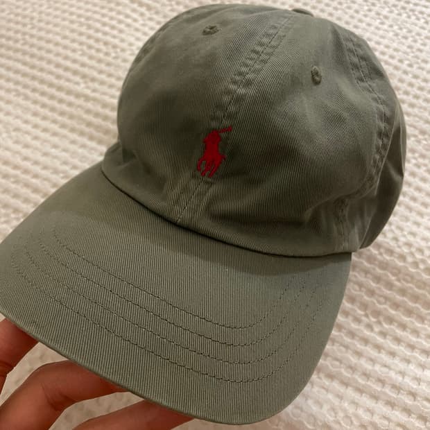 POLO pony 빈티지 코튼 볼캡 카키