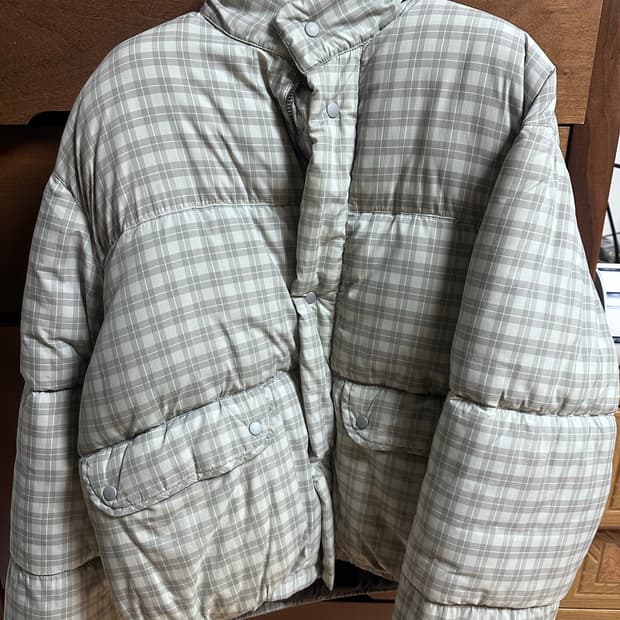 아워레가시 레녹스 체크 패딩