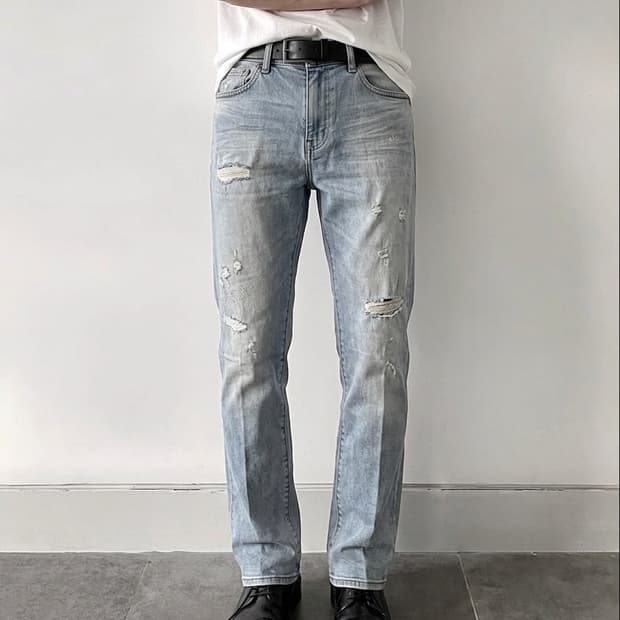 GAP 1969 스트레이트 디스트로이드 데님 팬츠