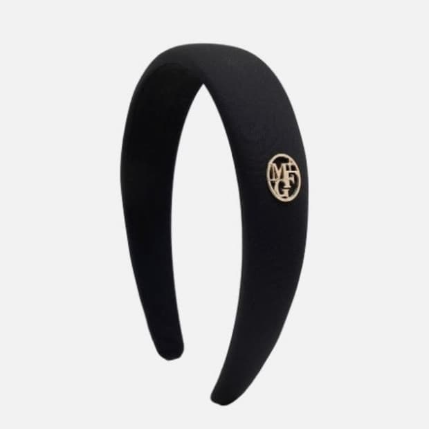 [마리떼] 새틴 머리띠 (블랙)
