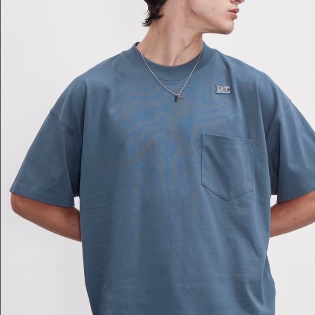 렉토 RC 실켓가공 티셔츠 빈티지블루