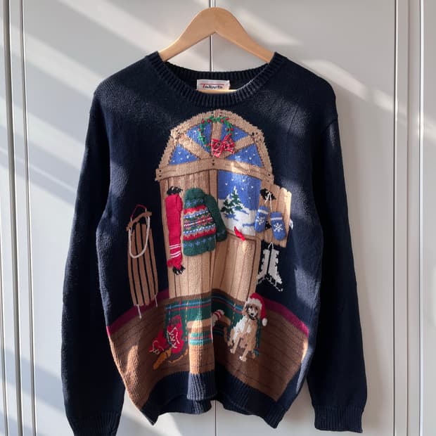 Talbots 크리스마스 풍경 니트 스웨터