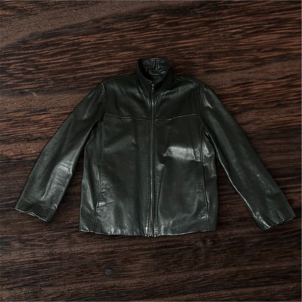 지오다노 하이넥 레더자켓