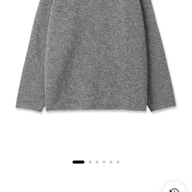 Sew 셔틀랜드 울 빈티지 롤넥니트 플란넬 그레이