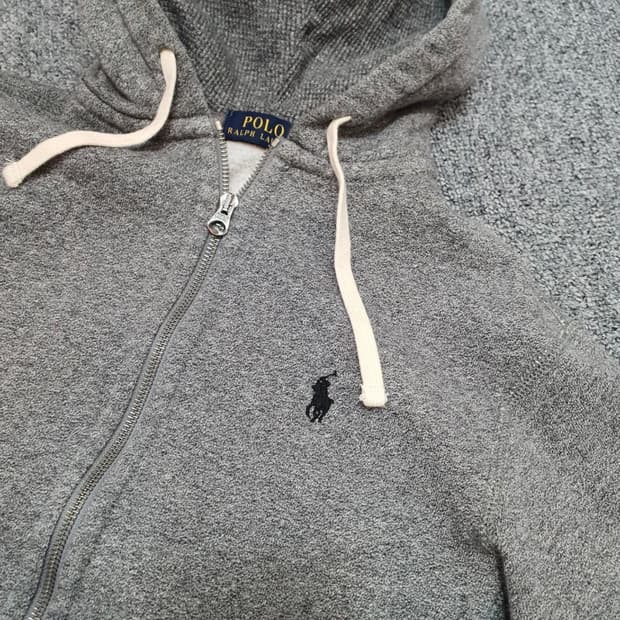 정품 폴로랄프로렌 그레이 와플 후드집업 xs