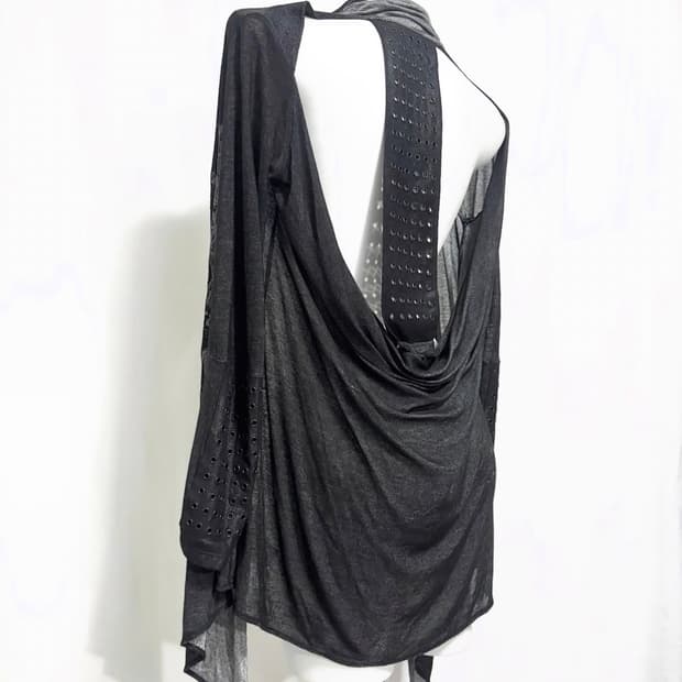 셀비지 드레이프 가디건큐빈티지노드네피아파우닝아야즈