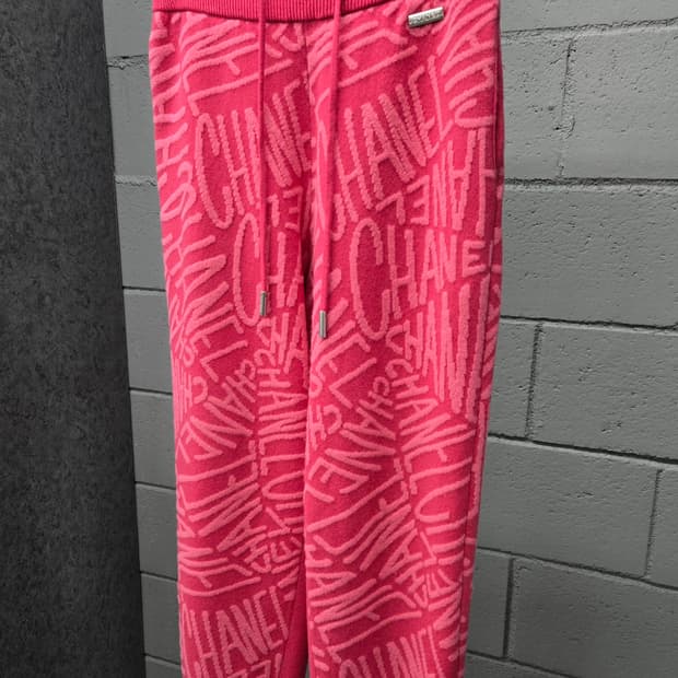 샤넬 캐시미어 멀티로고 조거팬츠 오버핏36