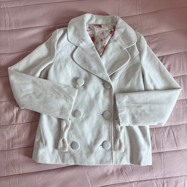 리즈리사 리본 아이보리 숏코트 히메갸루