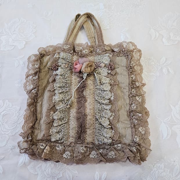 빈티지 레이스 로맨틱 토트백