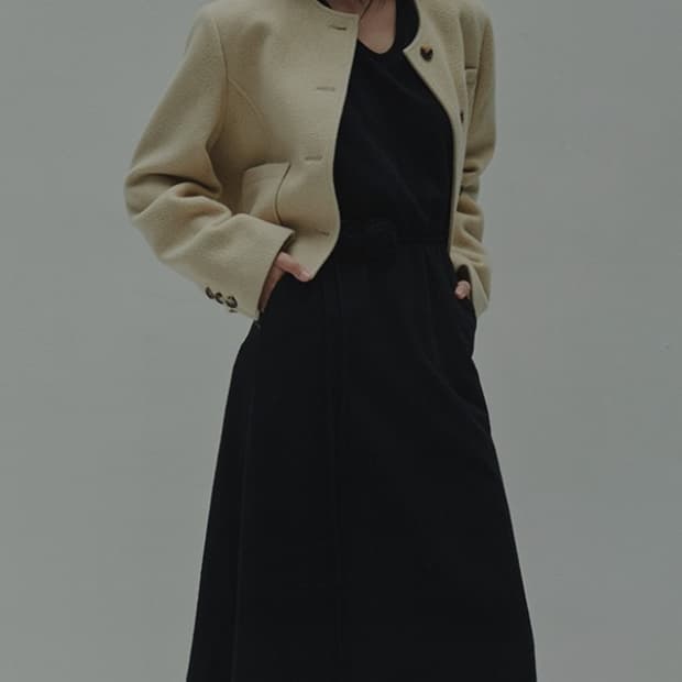 다이애그날 노카라 울 자켓