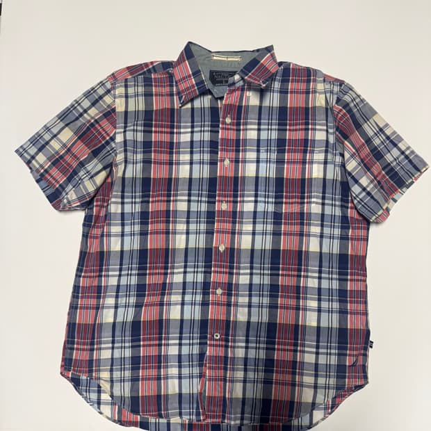 노티카 Nautica 올드스쿨 오버핏 반팔 체크 셔츠 XL ~ 2XL