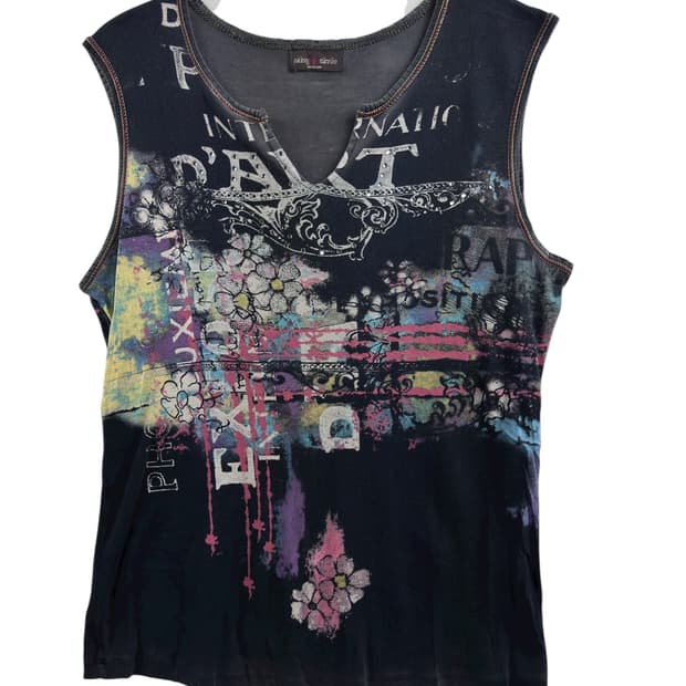 JPN Y2K 핀터 슬리브리스1252