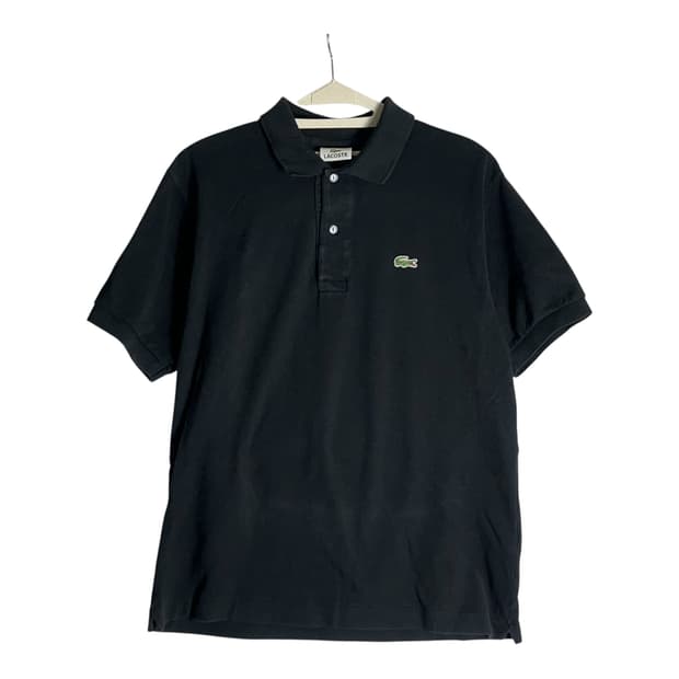 [LACOSTE] 라코스테 클래식 그린로고 블랙 반팔 피케셔츠